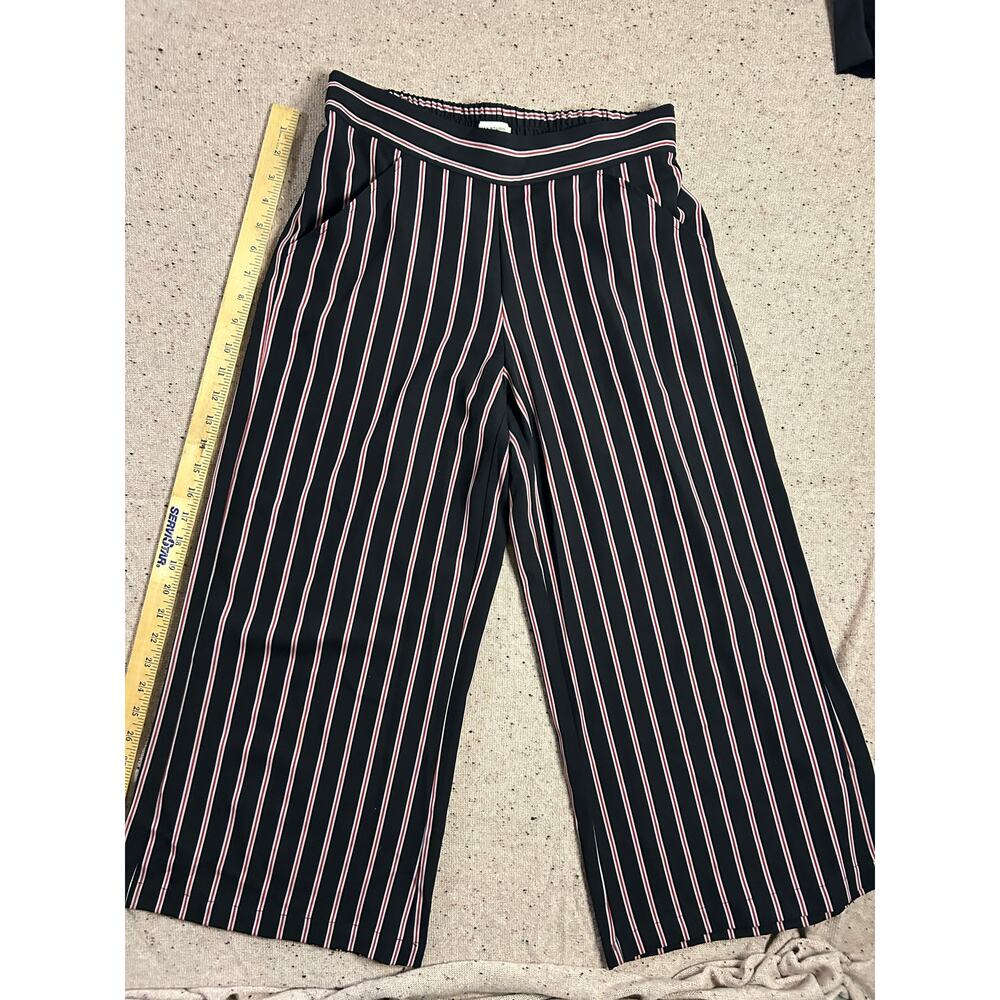 Max Studio Small Stripe Crop Palazzo Pants